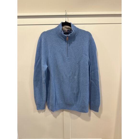 Vineyard Vines Cashmere 1/4 Zip Pullover Sweater Size L